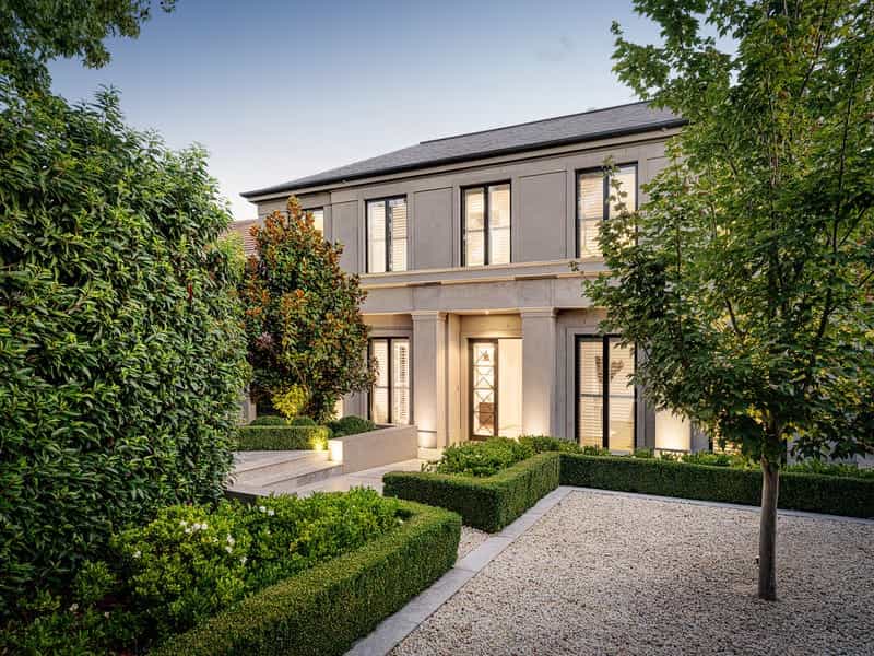 Architectural landscaping in Toorak
