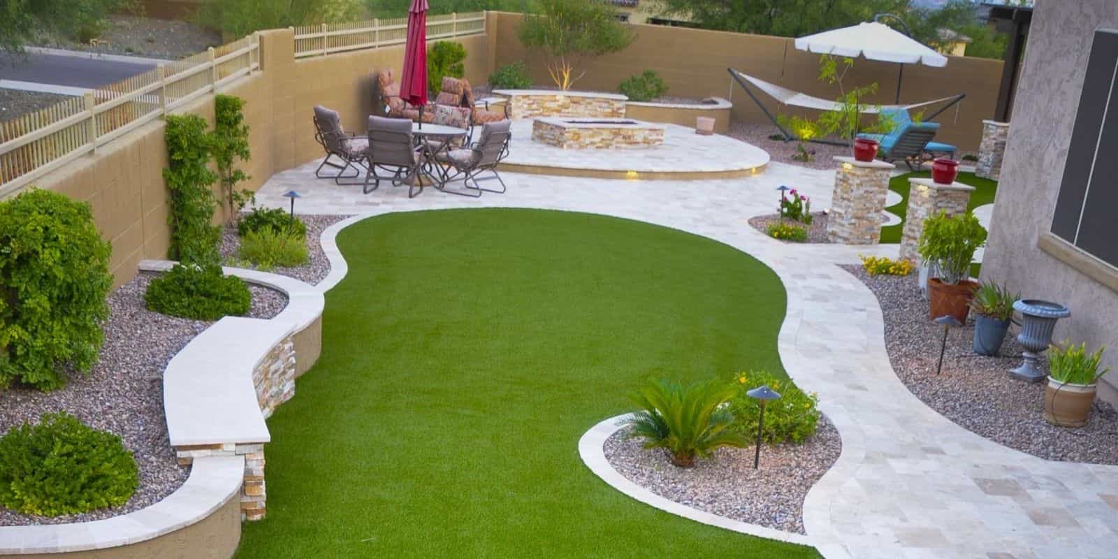 Artificial grass landscaping Melbourne modern backyard design