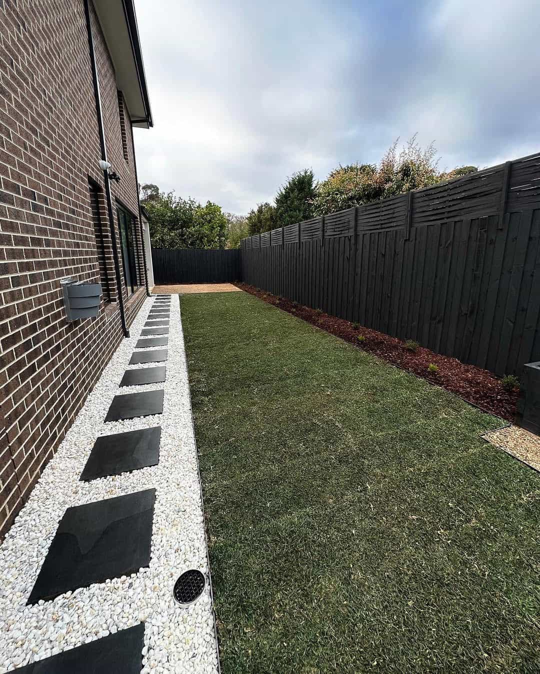 Front block garden makeover Melbourne with modern landscaping and clean edging
