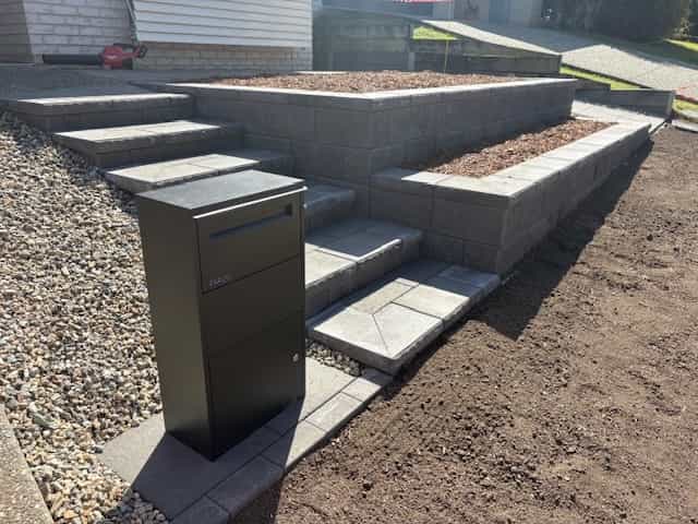 Hillside new estate landscaping subdivision streetscape