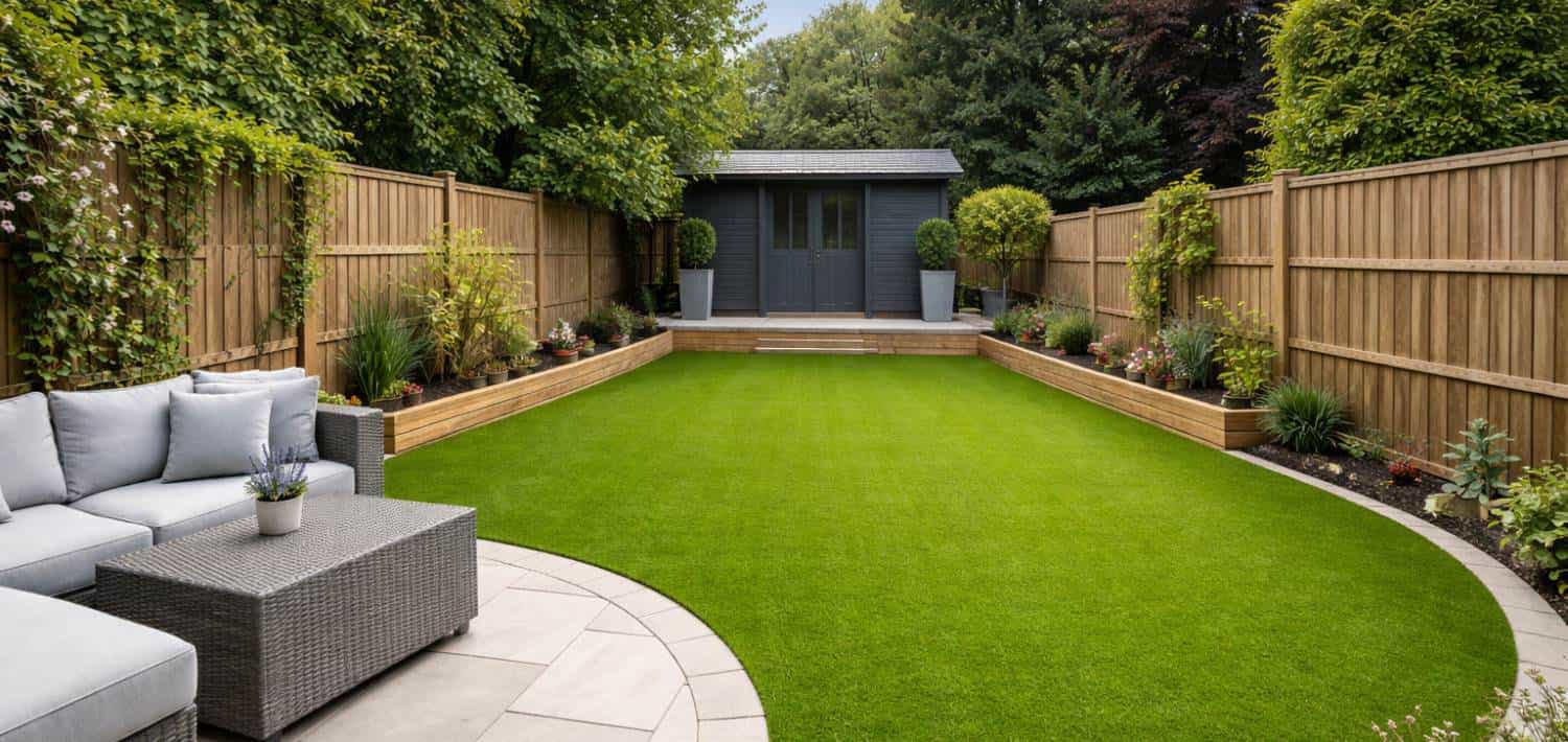 Residential artificial turf installation Melbourne backyard lawn