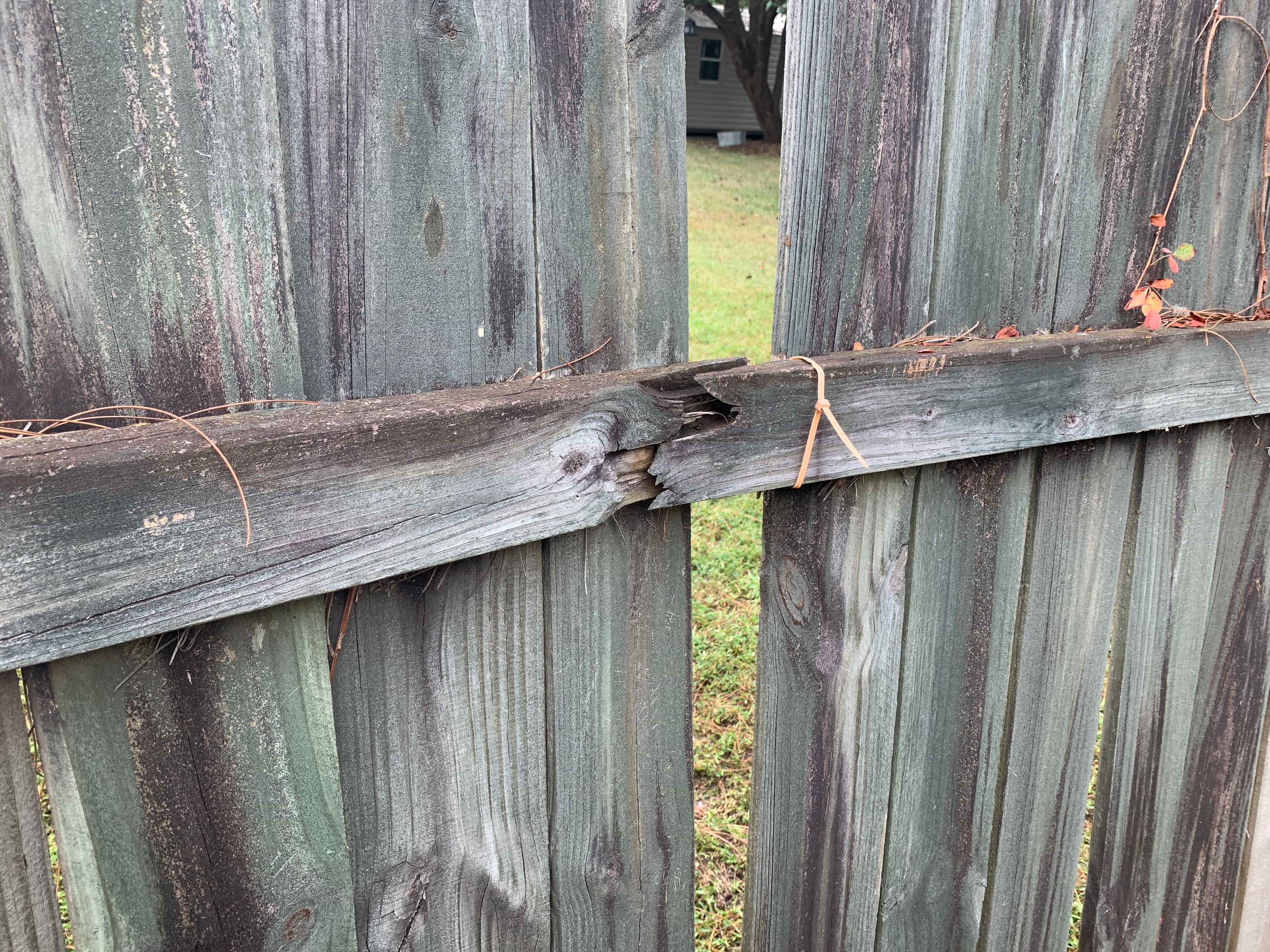 Before and after timber fence repair Coburg
